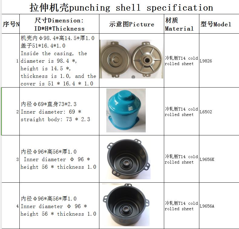 One Set of L9636 Motor Casing Hardware Stretching Casing